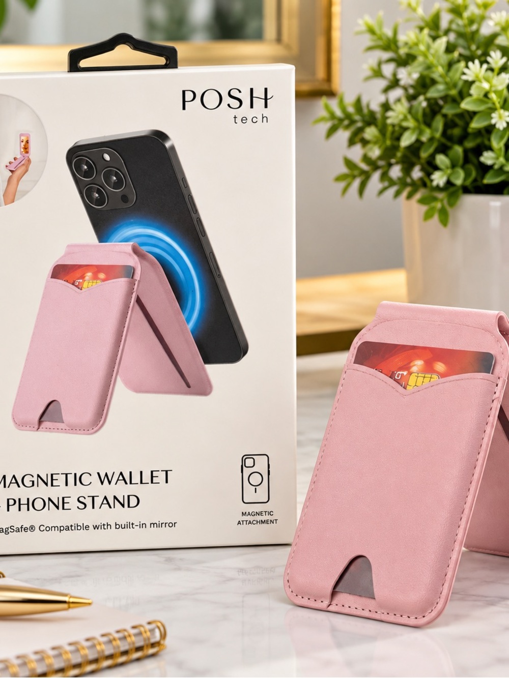 Magnetic Wallet Phone Stand